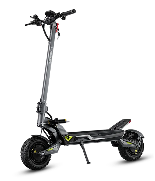 Trottinette électrique Langfeite C1 Dual 60V 36Ah avec double moteur puissant, batterie haute capacité, roues tout-terrain et suspensions performantes.