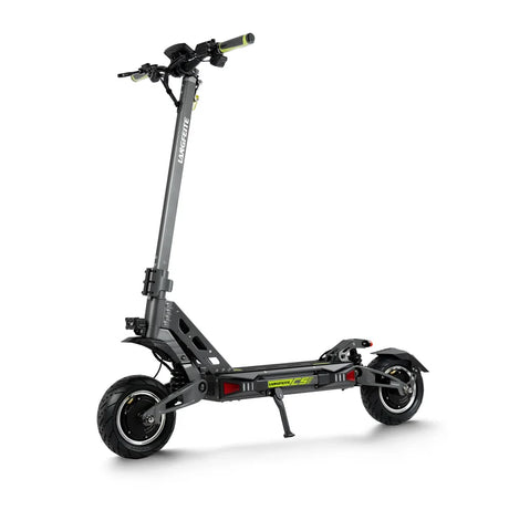 Trottinette électrique Langfeite C5 Dual 60V 27Ah avec double moteur 1500W, roues 10 pouces tubeless, suspensions hydrauliques et grande autonomie.