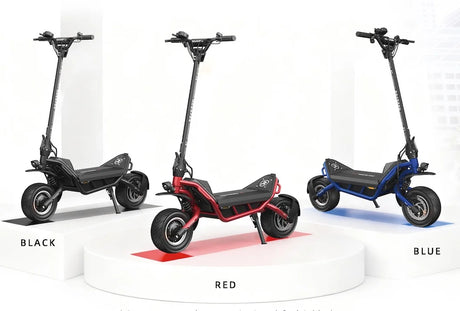 Trottinette électrique Rovoron R7 60V 28Ah avec double moteur performant, pneus 11 pouces, suspension avancée et design sportif haut de gamme.