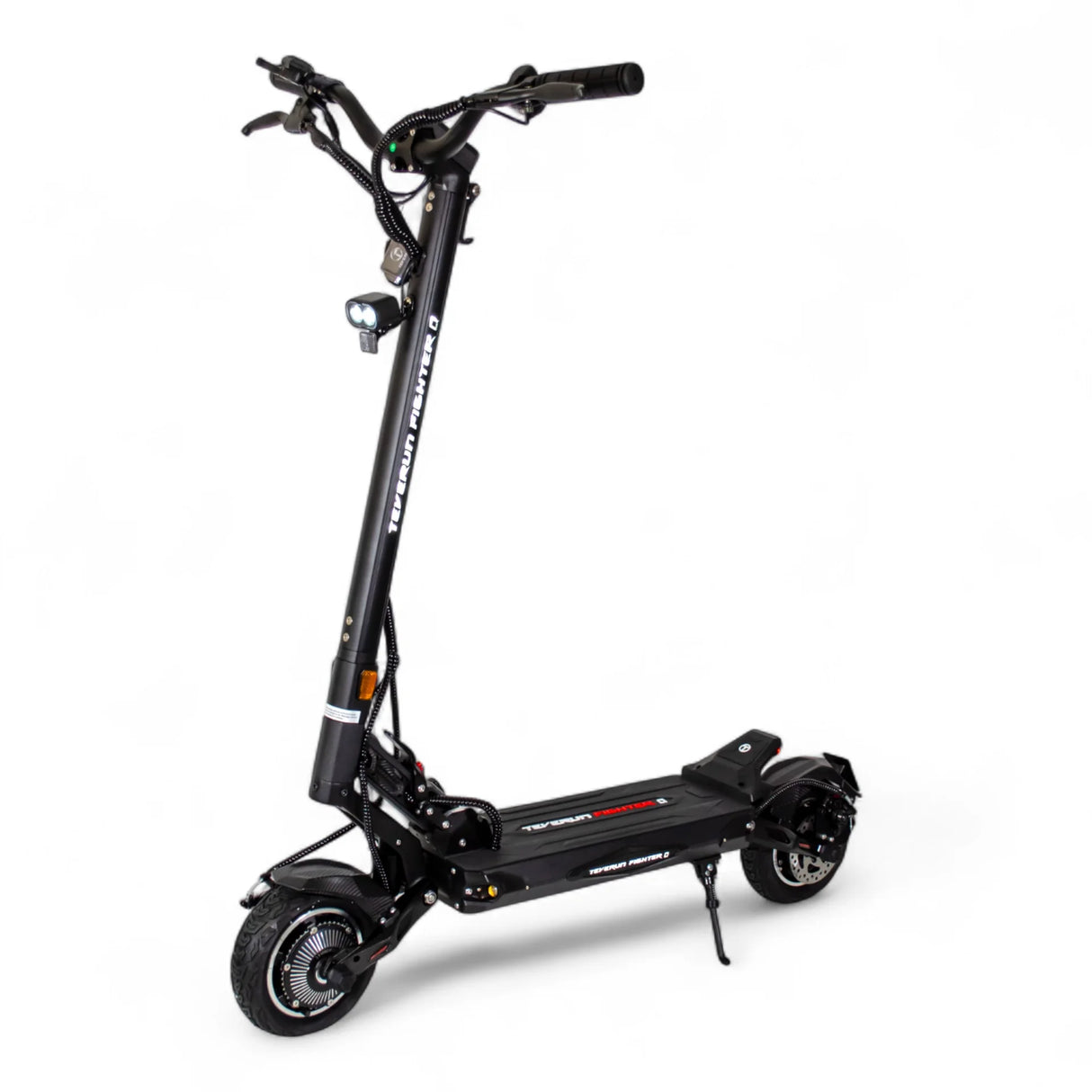 Trottinette électrique Teverun Fighter Mini Q 52V 13Ah avec design compact, moteur performant, pneus 10 pouces et suspension confortable pour la ville.