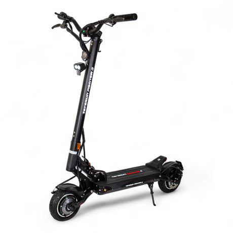 Trottinette électrique Teverun Fighter Mini Q 52V 13Ah avec design compact, moteur performant, pneus 10 pouces et suspension confortable pour la ville.