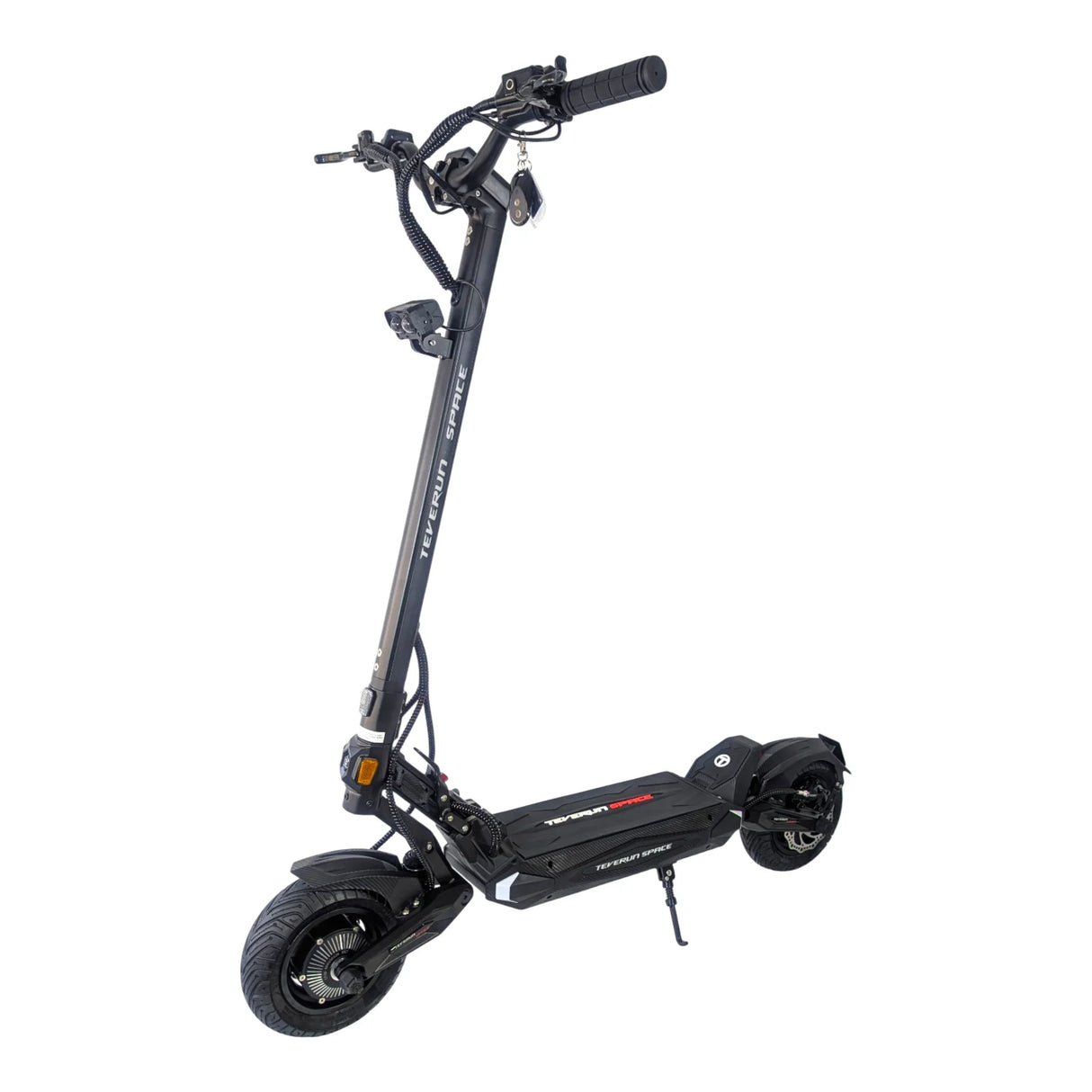 Trottinette électrique Teverun Space 52V 18Ah : moteur puissant, autonomie jusqu'à 60 km, suspensions confortables et excellente stabilité urbaine.