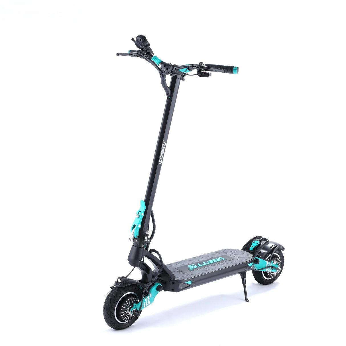 VSETT 9 52V 13Ah, trottinette électrique pliable noire et jaune.