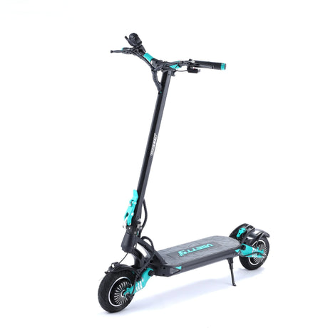 VSETT 9 52V 13Ah, trottinette électrique pliable noire et jaune.