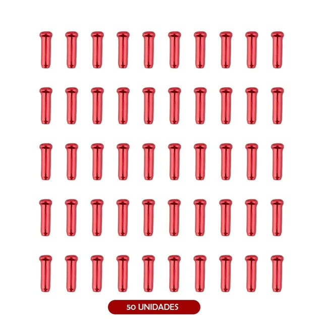 Arrêt de câble de frein (Pack de 50 unités) Rouge
