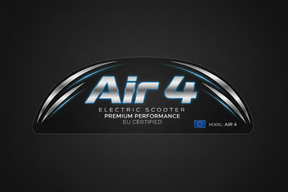 Étiquette de pont de scooter - Air 4, vue principale de face, accessoire et composant d'origine compatible PURE pour scooter électrique haute performance.