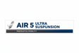 étiquette de pont de scooter - Air 5 Ultra Suspension, vue principale de face, accessoire et composant d'origine compatible PURE pour scooter électrique haute performance.