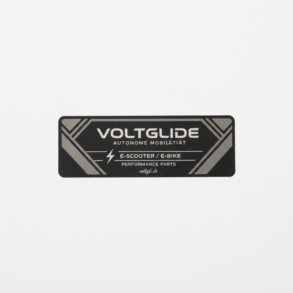 Autocollant, tube de direction, vue principale de face, accessoire et composant d'origine compatible PURE pour véhicule de mobilité urbaine.