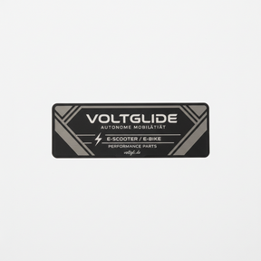 Autocollant, tube de direction, vue principale de face, accessoire et composant d'origine compatible PURE pour véhicule de mobilité urbaine.