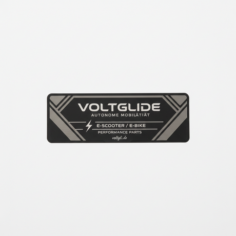 Autocollant, tube de direction, vue principale de face, accessoire et composant d'origine compatible PURE pour véhicule de mobilité urbaine.