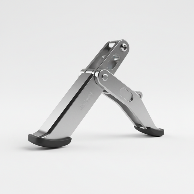 Béquille latérale - Escape, vue principale de face, accessoire et composant d'origine compatible PURE pour véhicule de mobilité urbaine.