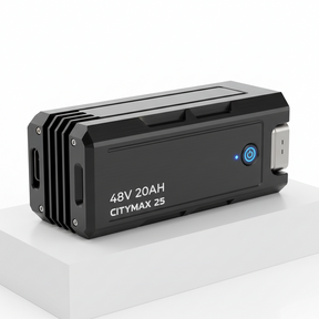 Batterie pour CityMax 25 48V-20AH, vue principale de face, pièce de rechange certifiée (Batteries) compatible Blueway pour véhicule de mobilité urbaine.