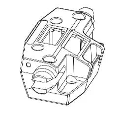 DUALTRON X & X2 UP & X LTD | SUPPORT POIGNÉE GUIDON, vue principale de face, pièce de rechange certifiée (Guidons et potences) compatible Volt pour trottinette électrique.