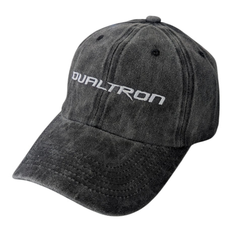 DUALTRON | CASQUETTE BRODÉE VINTAGE NOIR, vue principale de face, pièce de rechange certifiée (Casques et protections) compatible Volt pour trottinette électrique.