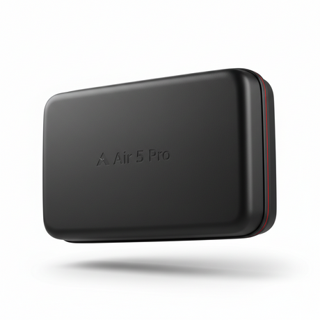 Boîte extérieure Air 5 Pro, vue principale de face, accessoire et composant d'origine compatible PURE pour véhicule de mobilité urbaine.