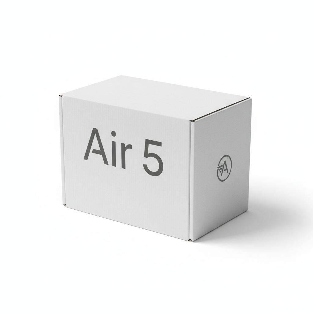 Boîte extérieure Air 5, vue principale de face, accessoire et composant d'origine compatible PURE pour véhicule de mobilité urbaine.