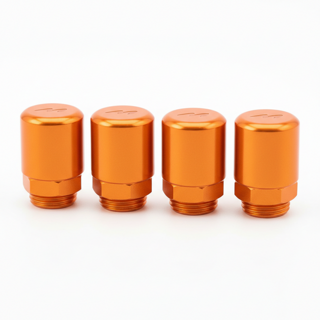 Bouchon de valve de pneu Papaya McLaren, vue principale de face, accessoire et composant d'origine compatible PURE pour véhicule de mobilité urbaine.