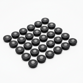 Bouchons en caoutchouc pour Scooter Deck (Noir), vue principale de face, accessoire et composant d'origine compatible PURE pour scooter électrique haute performance.