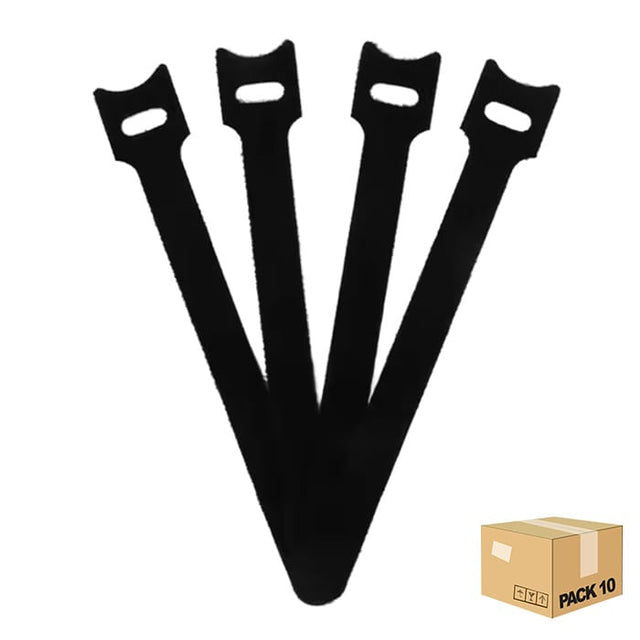 Attaches Velcro réutilisables 12x150mm – pa couleur : noir