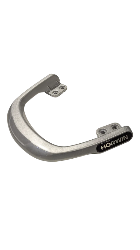 EK3 poignée arrière argentée en acier pour les mains du passager, vue principale de face, pièce de rechange certifiée (Poignées) compatible Volt pour trottinette électrique.