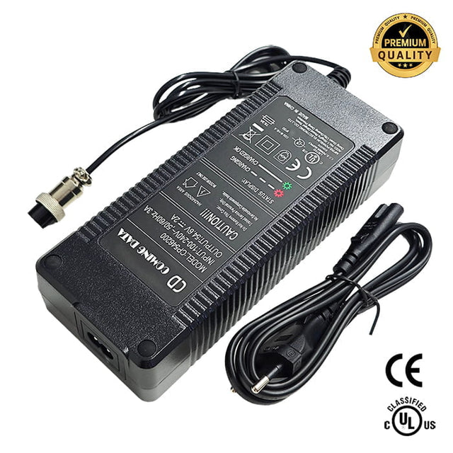 Chargeur 48V (sortie 54,6V) Connecteur 2A GX16 [Premium]