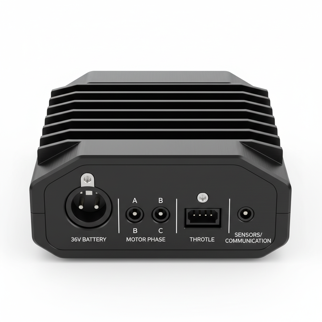 Contrôleur de moteur 36 V, vue principale de face, accessoire et composant d'origine compatible PURE pour véhicule de mobilité urbaine.