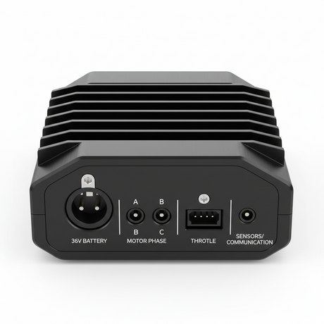 Contrôleur de moteur 36 V, vue principale de face, accessoire et composant d'origine compatible PURE pour véhicule de mobilité urbaine.