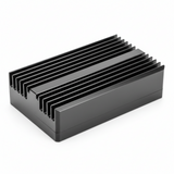 Dissipateur thermique du boîtier du contrôleur de moteur - BLK, vue principale de face, accessoire et composant d'origine compatible PURE pour véhicule de mobilité urbaine.