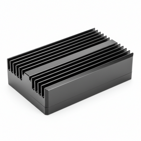 Dissipateur thermique du boîtier du contrôleur de moteur - BLK, vue principale de face, accessoire et composant d'origine compatible PURE pour véhicule de mobilité urbaine.