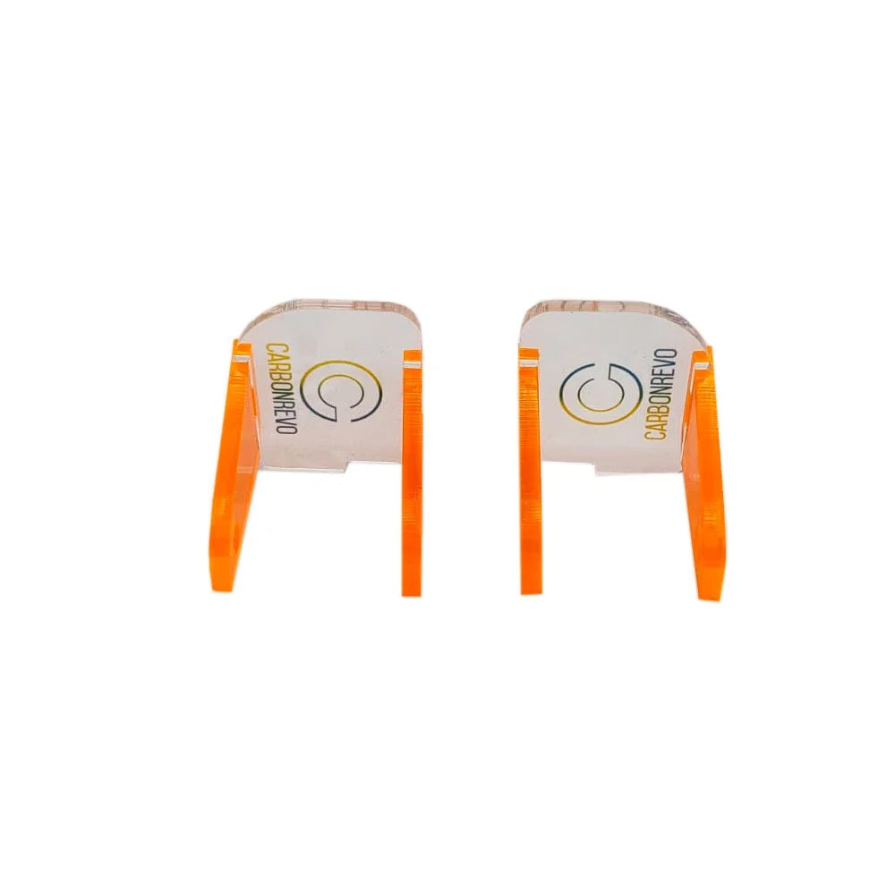 CARBONREVO CACHE POUR LED AVANT ORANGE TRANSLUCIDE - 1 PAIRE - DUALTRON RAPTOR