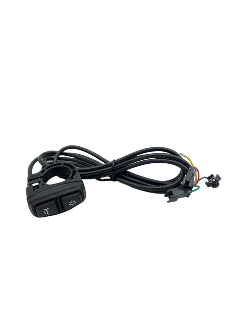 DUALTRON | COMMODO LUMIERE ET KLAXON, vue principale de face, pièce de rechange certifiée (Sonnettes et klaxons) compatible Volt pour trottinette électrique.