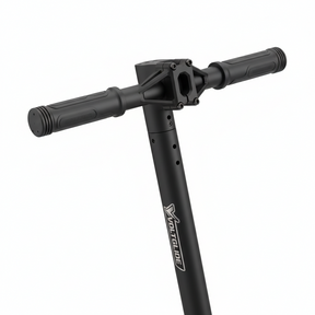 Ensemble de direction complet (autocollant inclus) - Noir, vue principale de face, accessoire et composant d'origine compatible PURE pour véhicule de mobilité urbaine.