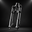 Ensemble de fourche avant avec stabilisation de direction MGR, vue principale de face, accessoire et composant d'origine compatible PURE pour véhicule de mobilité urbaine.