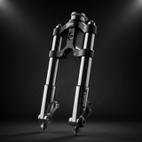 Ensemble de fourche avant avec stabilisation de direction MGR, vue principale de face, accessoire et composant d'origine compatible PURE pour véhicule de mobilité urbaine.
