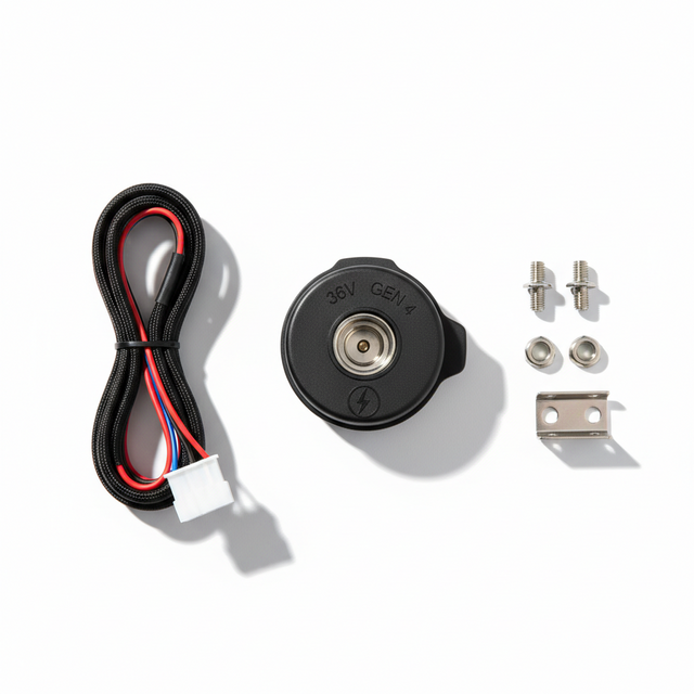 Ensemble de port de charge 36 V Gen 4, vue principale de face, accessoire et composant d'origine compatible PURE pour véhicule de mobilité urbaine.