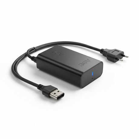 Ensemble de port de charge 36 V, vue principale de face, accessoire et composant d'origine compatible PURE pour véhicule de mobilité urbaine.