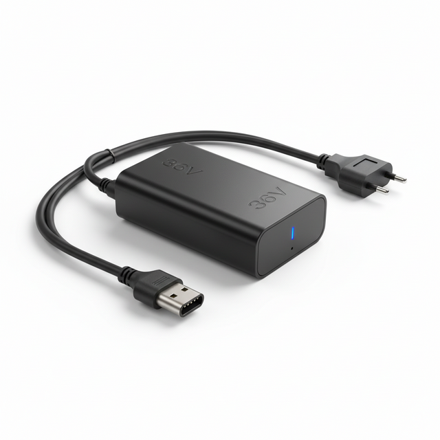 Ensemble de port de charge 36 V, vue principale de face, accessoire et composant d'origine compatible PURE pour véhicule de mobilité urbaine.