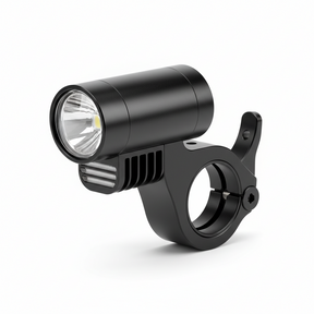Ensemble feu avant (avec fixation), vue principale de face, accessoire et composant d'origine compatible PURE pour véhicule de mobilité urbaine.