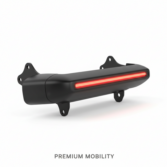 Ensemble garde-boue arrière et feux, vue principale de face, accessoire et composant d'origine compatible PURE pour véhicule de mobilité urbaine.