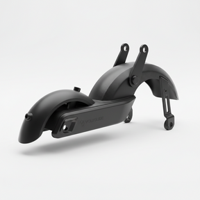 Ensemble garde-boue arrière, vue principale de face, accessoire et composant d'origine compatible PURE pour véhicule de mobilité urbaine.