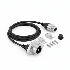 Ensemble port de charge - 48 V, vue principale de face, accessoire et composant d'origine compatible PURE pour véhicule de mobilité urbaine.