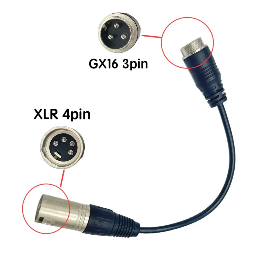 Câble convertisseur GX16 vers XLR 4 broches