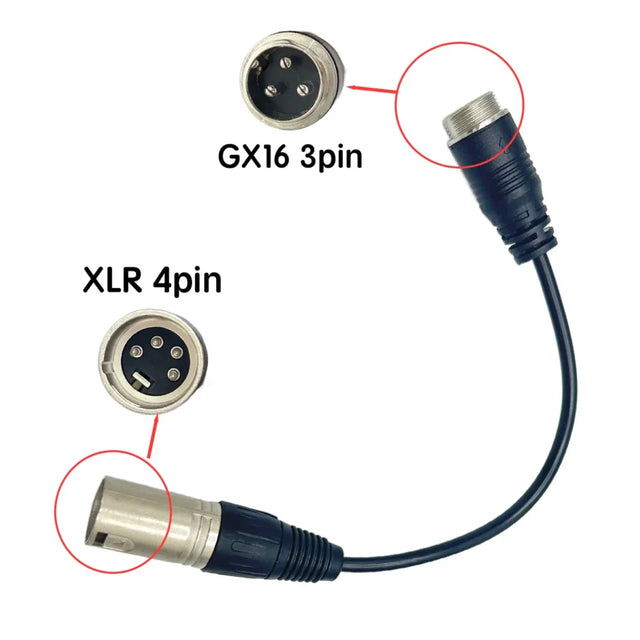 Câble convertisseur GX16 vers XLR 4 broches