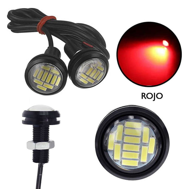 Lumière LED œil d'aigle rouge