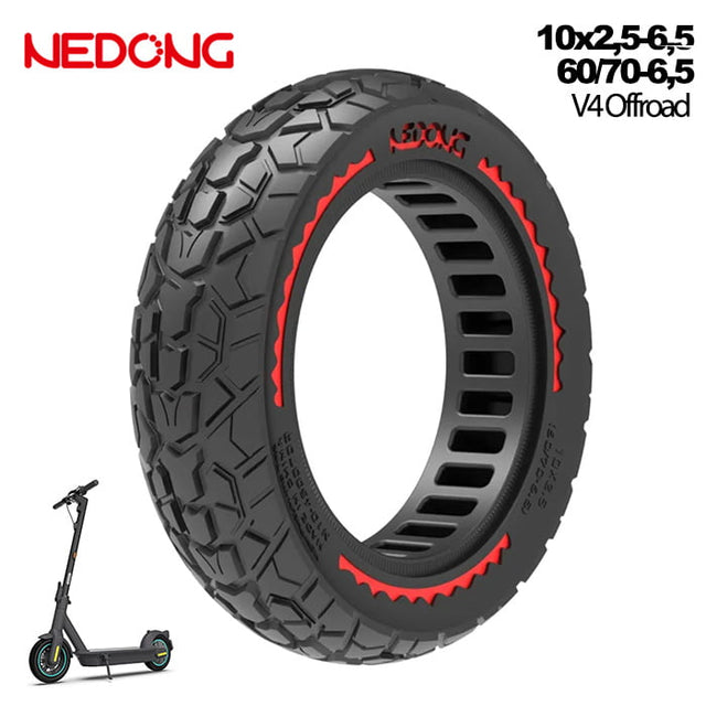 Roue pleine 10 × 2,5-6,5 60/70-6,5 45 mm tout-terrain [Nedong]