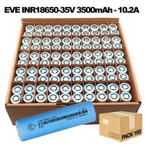 Pack 100 Cellules 18650 3500mAh-10.2A [EVE]