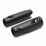 Paire de caches de fourche avant (noir), vue principale de face, accessoire et composant d'origine compatible PURE pour véhicule de mobilité urbaine.