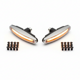 Paire de clignotants avant et vis sans tête, vue principale de face, accessoire et composant d'origine compatible PURE pour véhicule de mobilité urbaine.