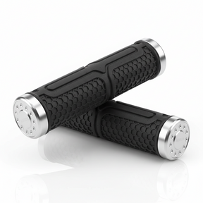 Paire de poignées de guidon 104 mm - Noir, vue principale de face, accessoire et composant d'origine compatible PURE pour véhicule de mobilité urbaine.