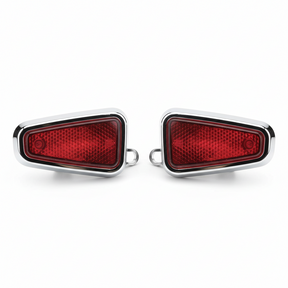Paire de réflecteurs latéraux arrière, vue principale de face, accessoire et composant d'origine compatible PURE pour véhicule de mobilité urbaine.